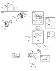 Air Cleaner Group Diagram and Parts List for 386447-3312-G1 200000 - 399999 Briggs and Stratton Engine